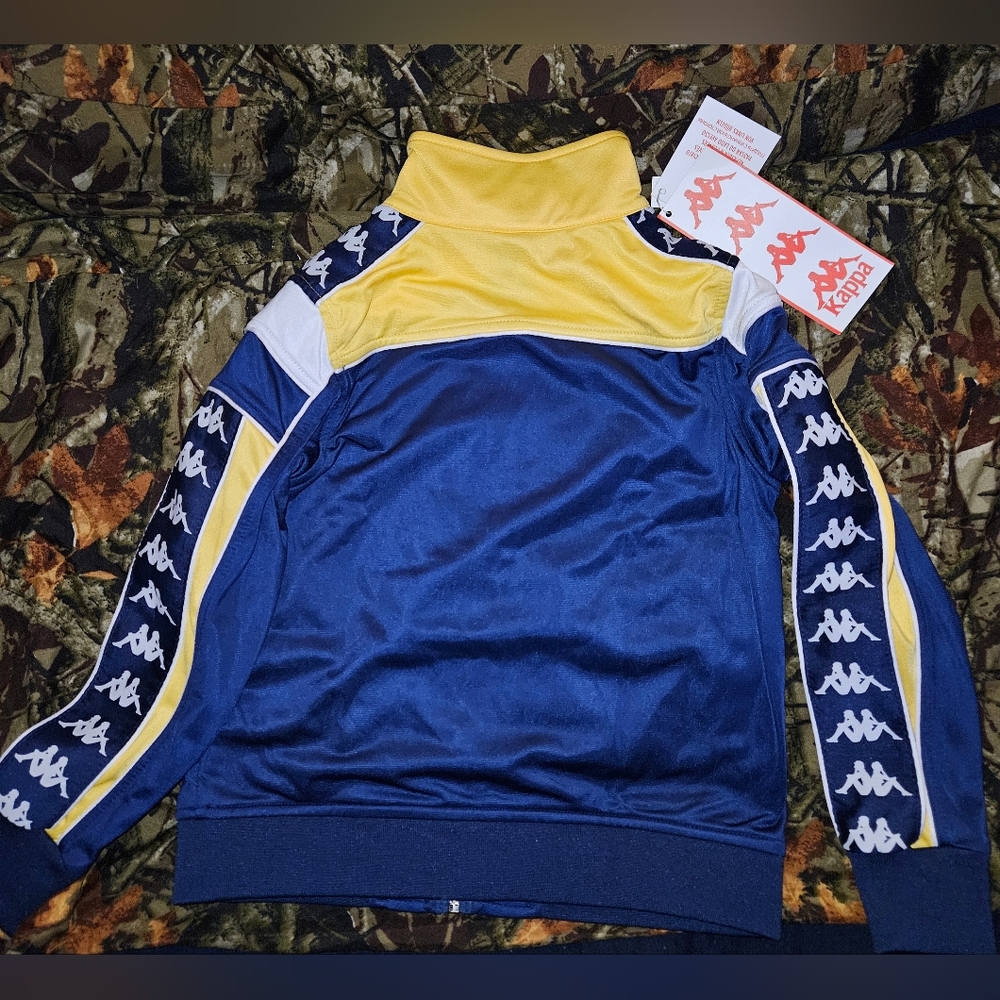 KAPPA Sweat jacket for boys size 8y brand newcolor is Navy blue,  yellow, white